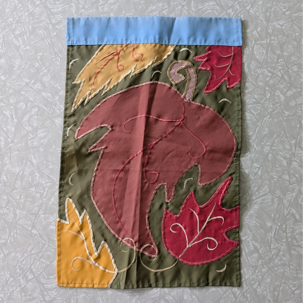 Fall Leaves Small Garden Flag Double Sided‎ Autumn Harvest Decor 12"x18"